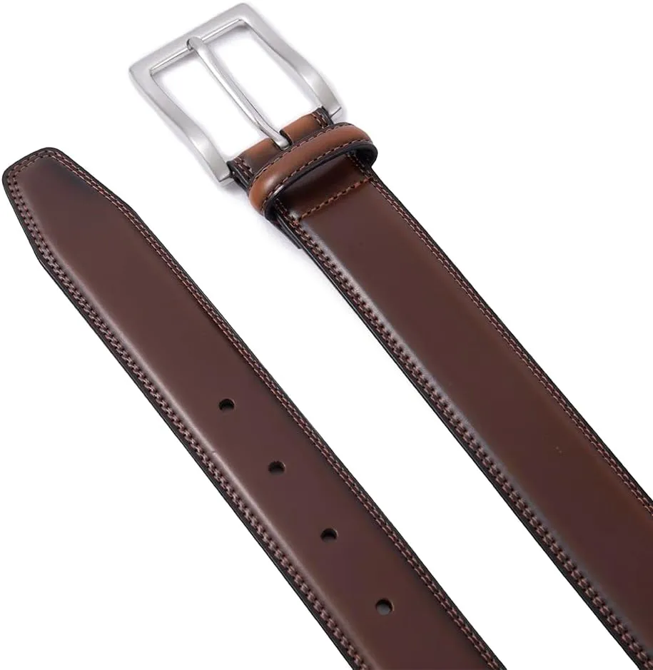 Fabio Valenti Genuine Leather Dress Belts For Men - Mens Belt For Suits, Jeans, Uniform With Single Prong Buckle