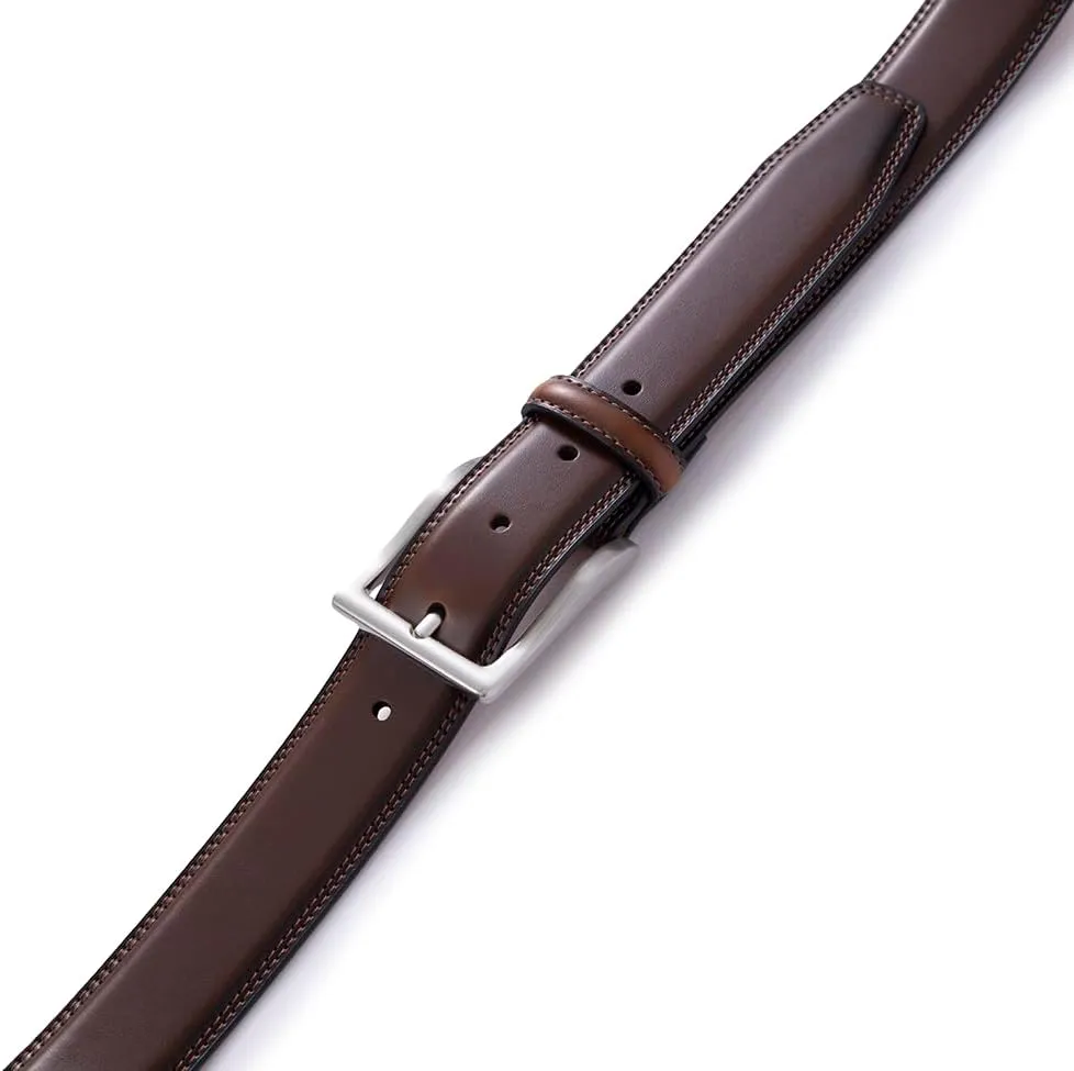 Fabio Valenti Genuine Leather Dress Belts For Men - Mens Belt For Suits, Jeans, Uniform With Single Prong Buckle