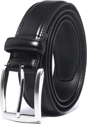 Fabio Valenti Genuine Leather Dress Belts For Men - Mens Belt For Suits, Jeans, Uniform With Single Prong Buckle