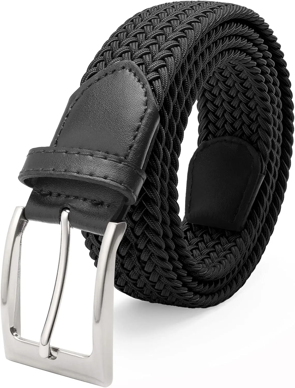 FAIRWIN Elastic Braided Stretch Mens Golf Casual Jeans Belts Woven 1 3/8" Nylon Work Belts for Men Pants Shorts