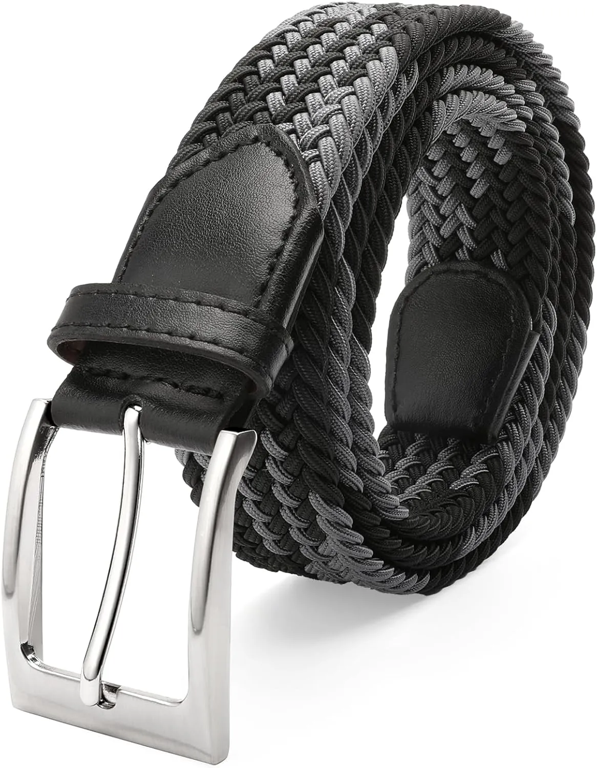 FAIRWIN Elastic Braided Stretch Mens Golf Casual Jeans Belts Woven 1 3/8" Nylon Work Belts for Men Pants Shorts