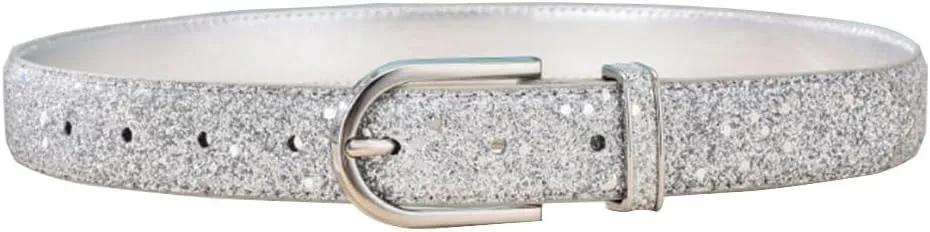 Fashion Sparkly PU Leather Waist Belts for Women Formal Dresses Jeans