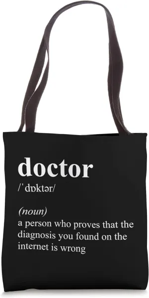 Funny Cool Doctor Definition Tote Bag