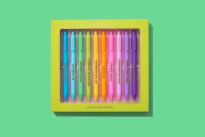 Gel Pen Set - Motivational - Asst Colors - 10 Piece Set