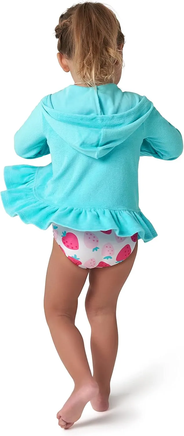 Gerber Baby Girls' and Toddler Zipper Hoodie Terry Swimsuit Cover Up