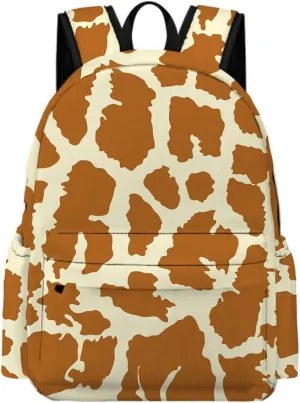 Giraffe Print Backpacks Bookbag Animal Skin Laptop Bag Daypack Travel Hiking Camping 16 Inch Style 3
