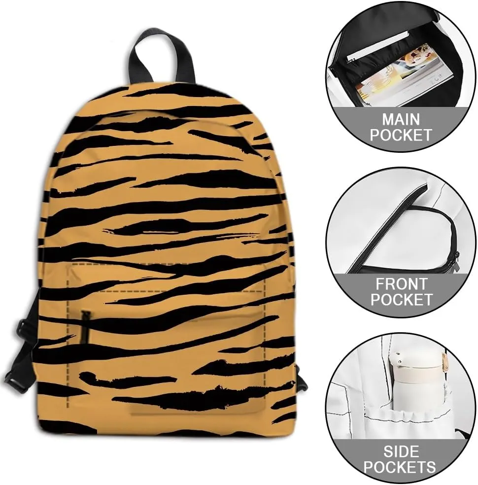 Giraffe Print Backpacks Bookbag Animal Skin Laptop Bag Daypack Travel Hiking Camping 16 Inch Style 3