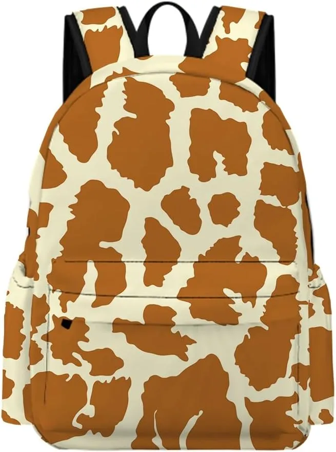 Giraffe Print Backpacks Bookbag Animal Skin Laptop Bag Daypack Travel Hiking Camping 16 Inch Style 3