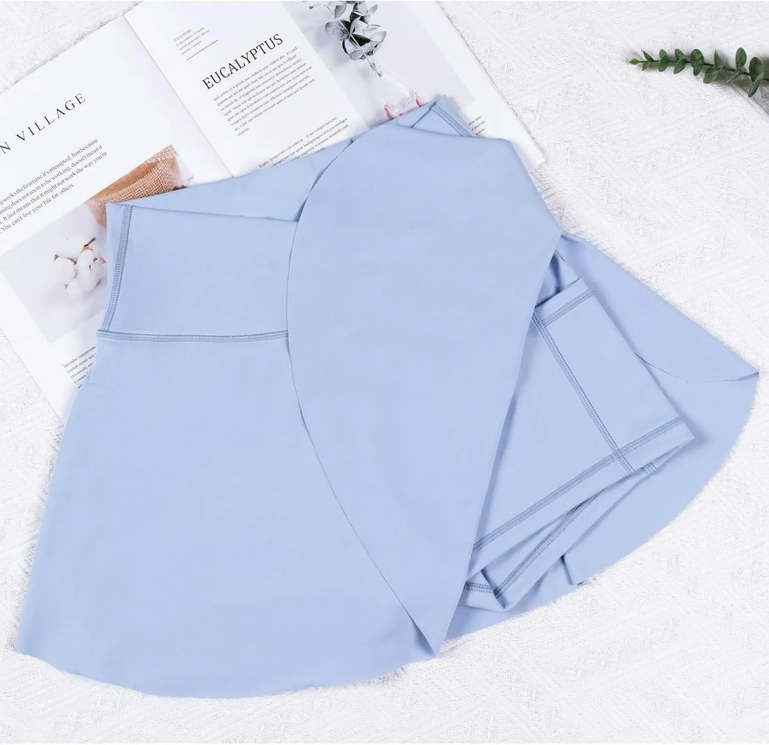 Golf Skirts for Women with Shorts Tummy Control Crossover High Waisted Skirts Casual Wrap Flowy Cute Mini Skirt Y2k