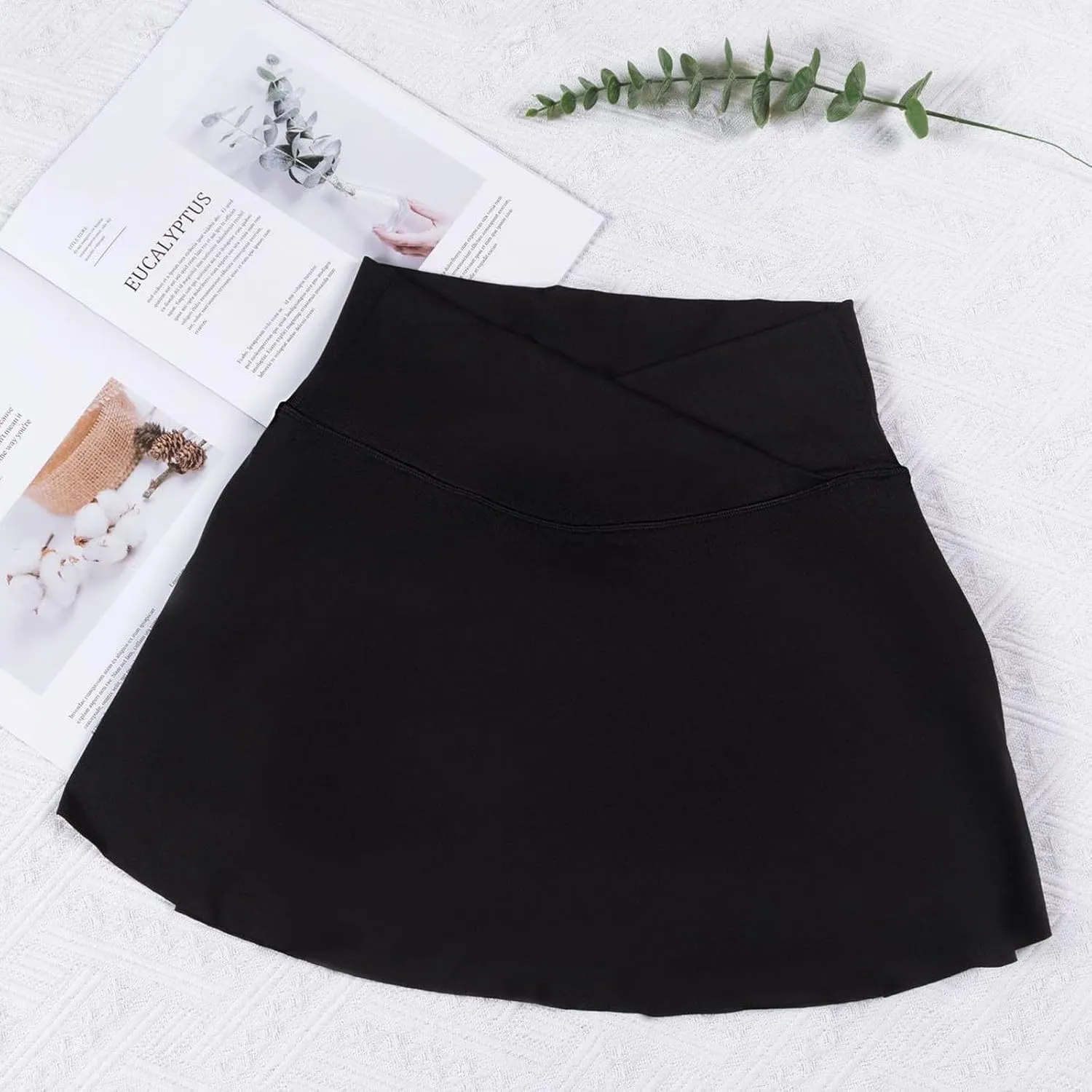 Golf Skirts for Women with Shorts Tummy Control Crossover High Waisted Skirts Casual Wrap Flowy Cute Mini Skirt Y2k