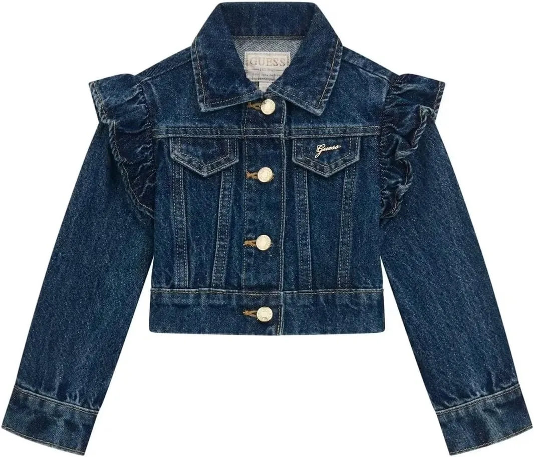 GUESS Lurex Denim Ruffle Jacket (3M-7)