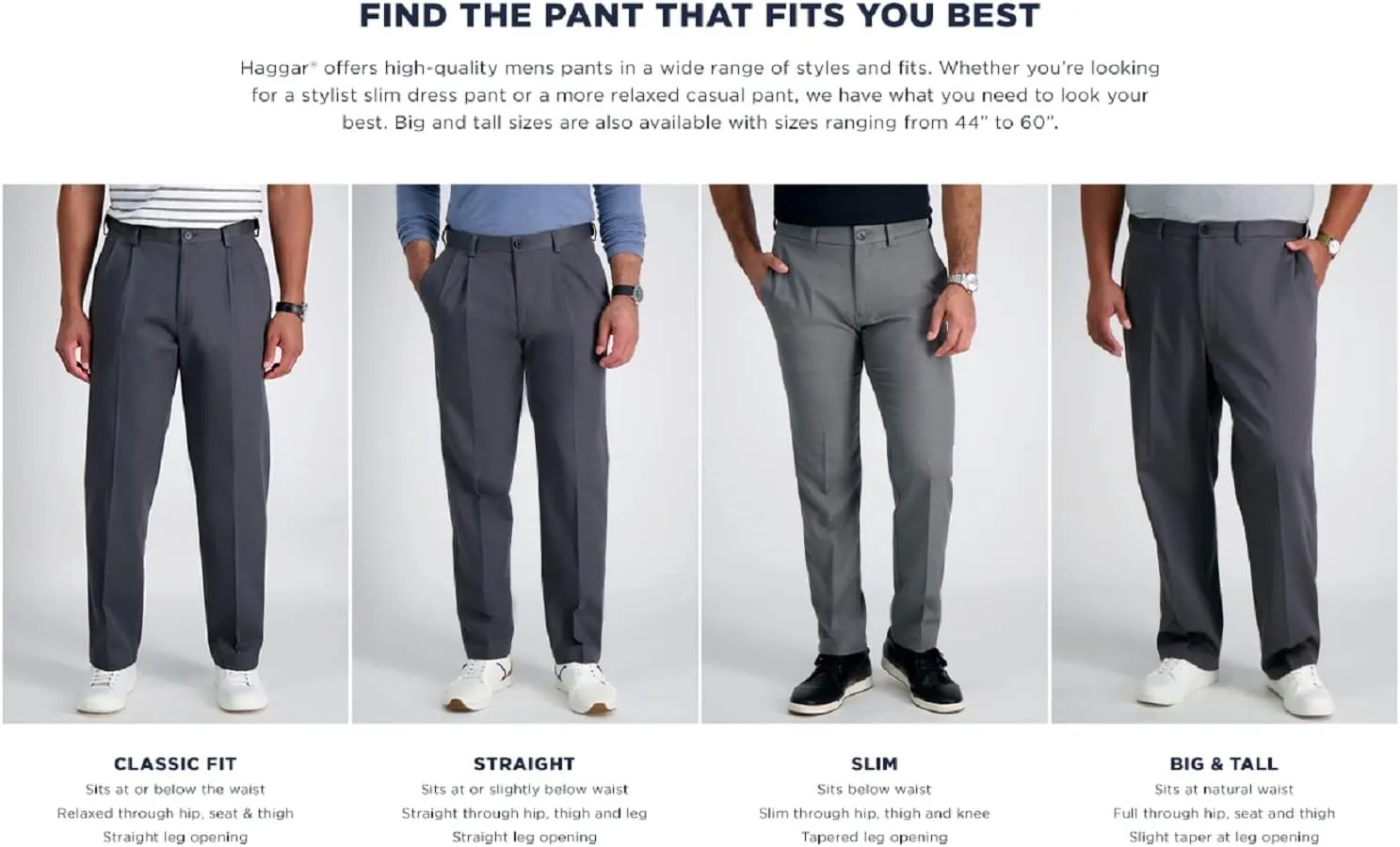 Haggar Men's Cool 18 Heather Solid Pant