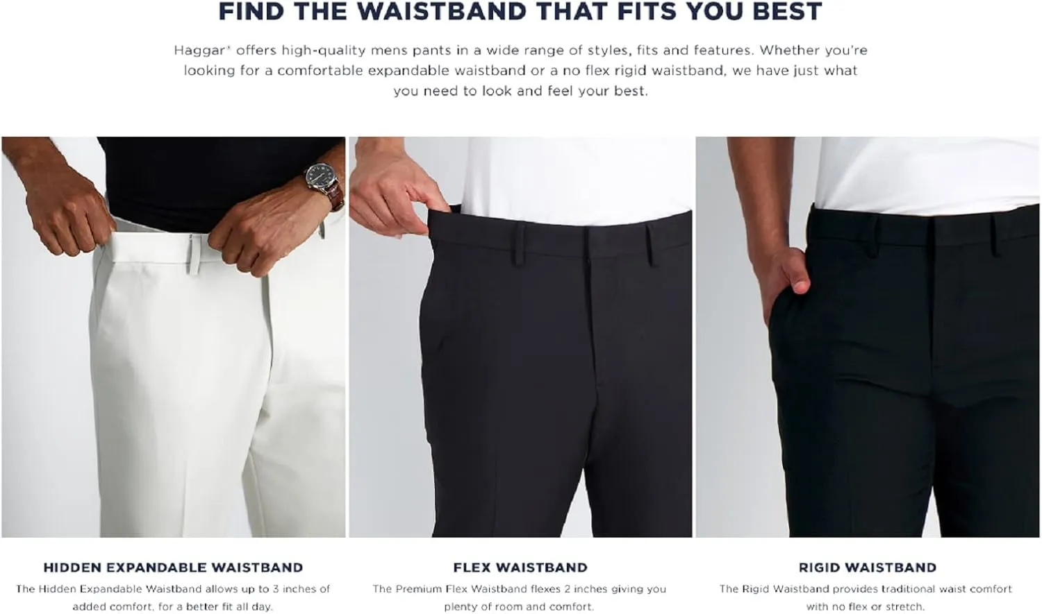 Haggar Men's Cool 18 Heather Solid Pant