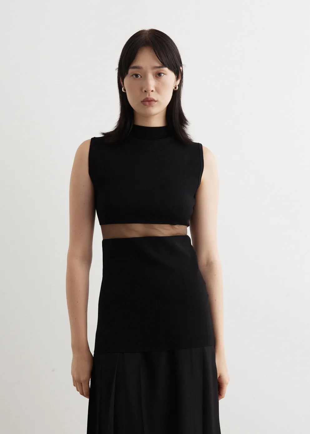 High-Neck Evening Top