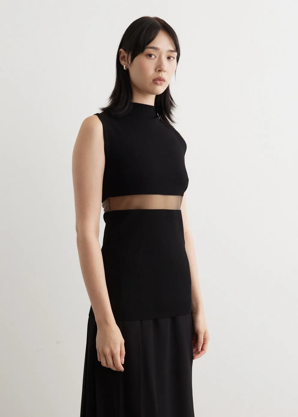 High-Neck Evening Top