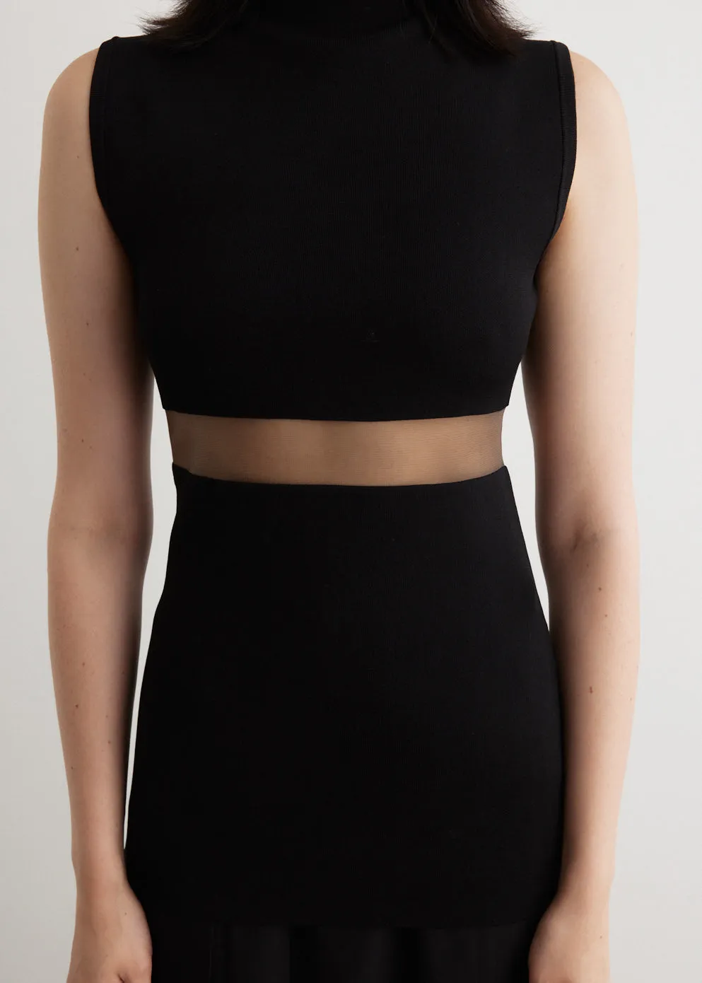 High-Neck Evening Top