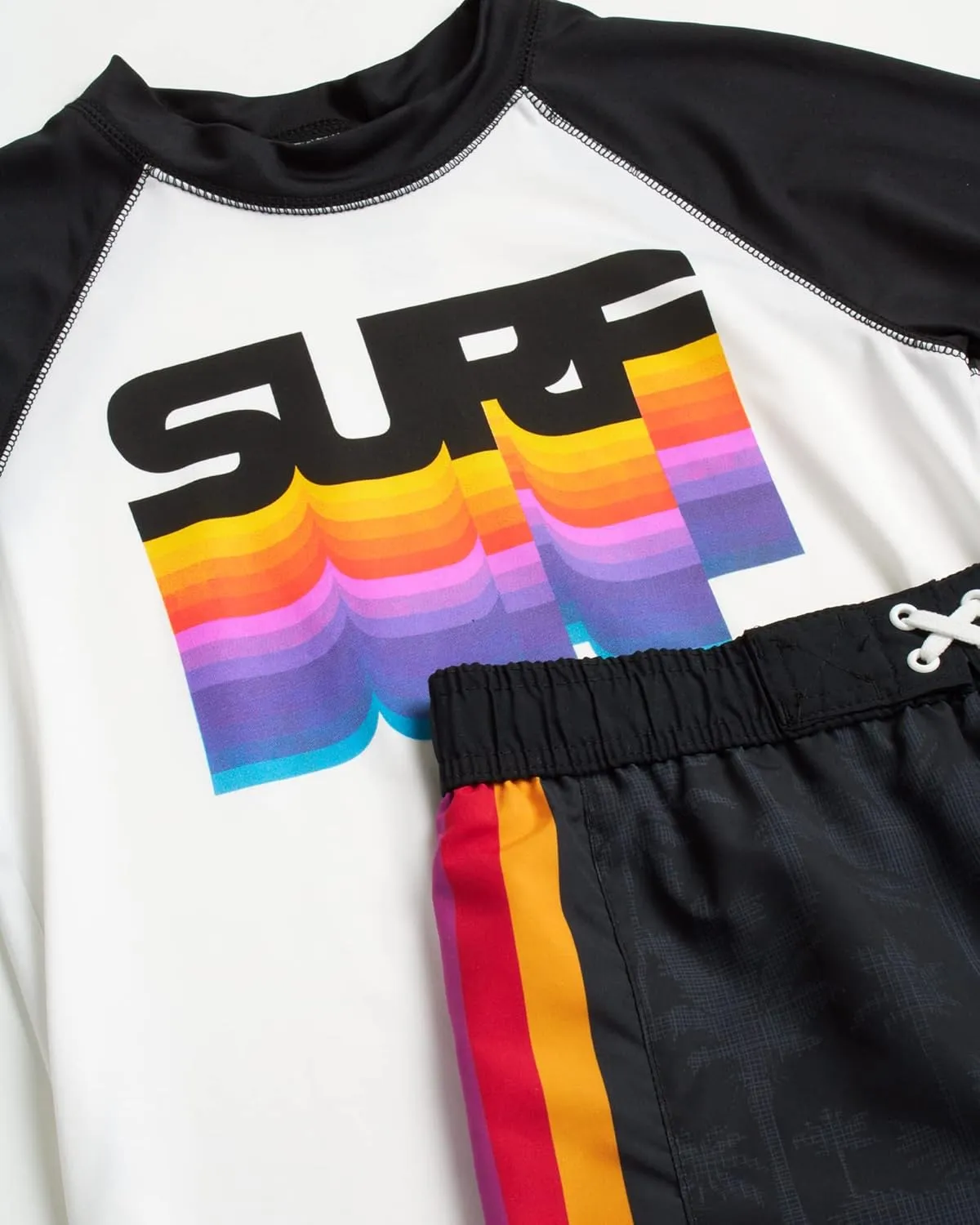 iXtreme Boys Rash Guard Set - 2 Piece UPF50  Sun Protection Quick Dry Short Sleeve Swim Shirt & Swim Trunks for Boys (12M-14)