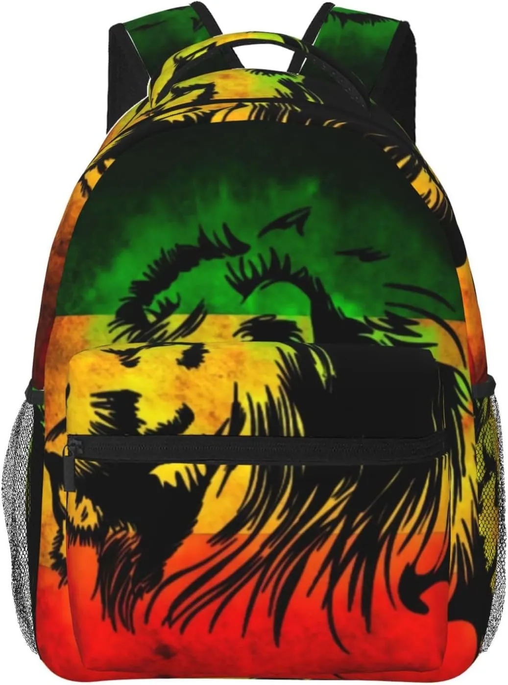 Jamaican Lion Flag Backpack Lightweight Double Shoulder Backpack Casual Laptop Backpacks For Women Men Travel