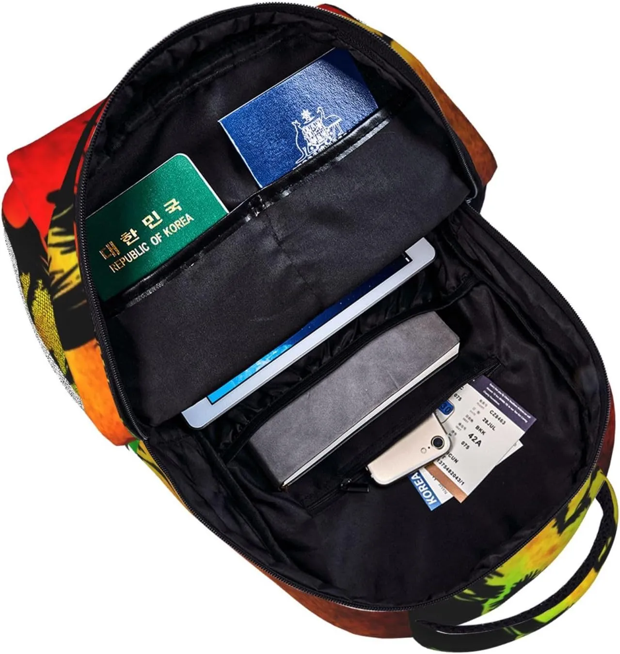 Jamaican Lion Flag Backpack Lightweight Double Shoulder Backpack Casual Laptop Backpacks For Women Men Travel