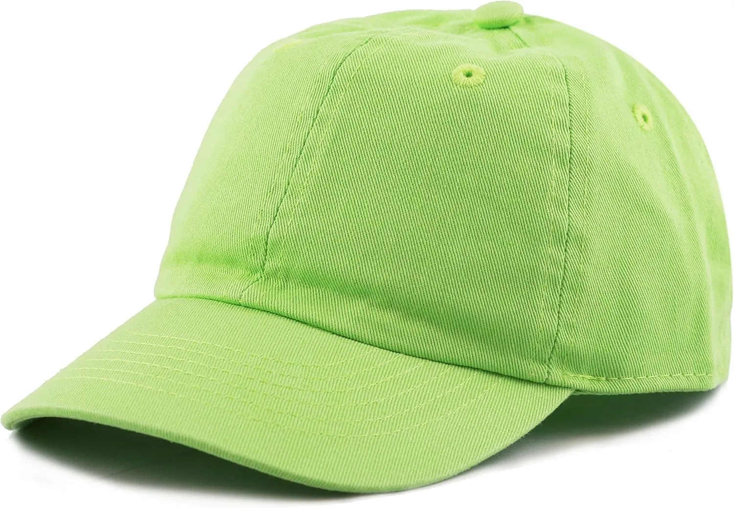 Kids Washed Low Profile Cotton and Denim UPF 50  Plain Baseball Cap Hat