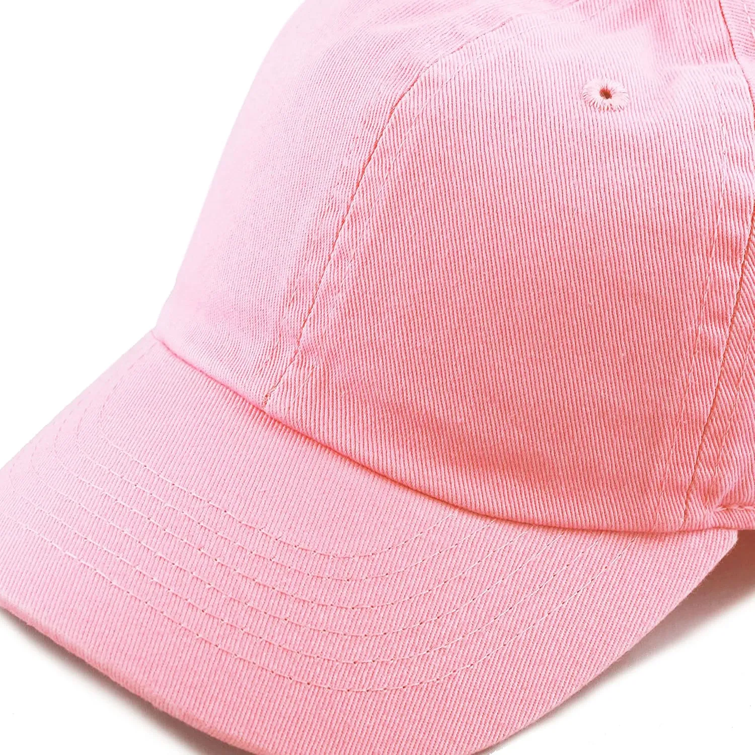 Kids Washed Low Profile Cotton and Denim UPF 50  Plain Baseball Cap Hat