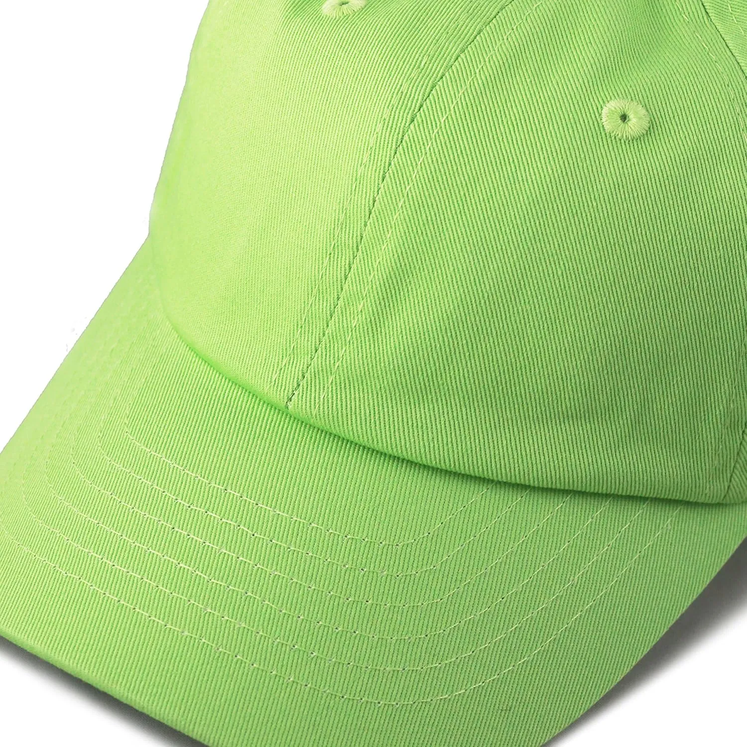 Kids Washed Low Profile Cotton and Denim UPF 50  Plain Baseball Cap Hat