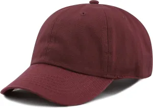 Kids Washed Low Profile Cotton and Denim UPF 50  Plain Baseball Cap Hat