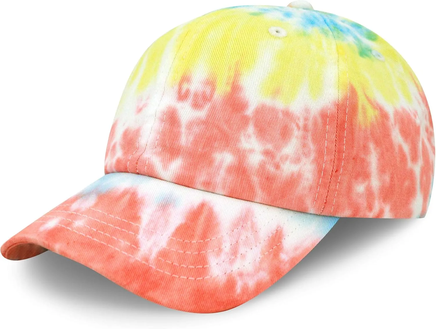 Kids Washed Low Profile Cotton and Denim UPF 50  Plain Baseball Cap Hat