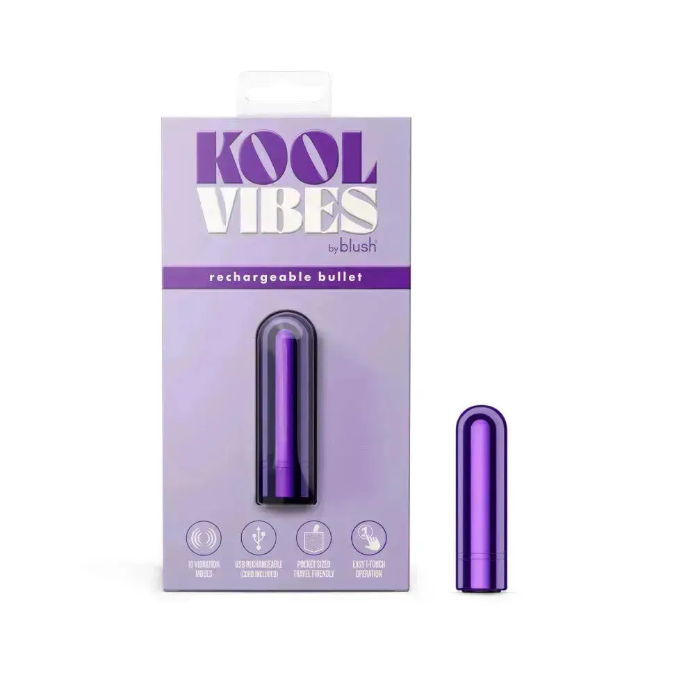 Kool Vibes - Rechargeable Mini Bullet - Grape -  6.4 cm USB Rechargeable Bullet
