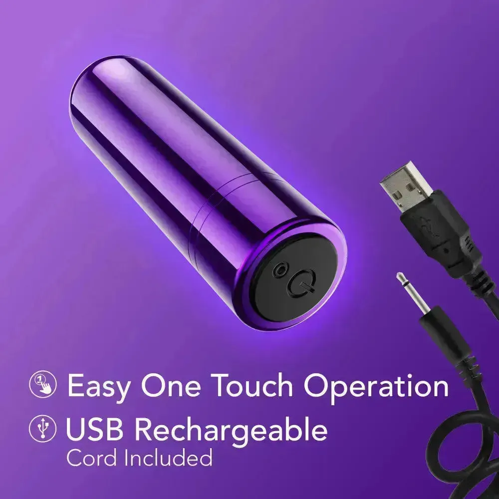 Kool Vibes - Rechargeable Mini Bullet - Grape -  6.4 cm USB Rechargeable Bullet