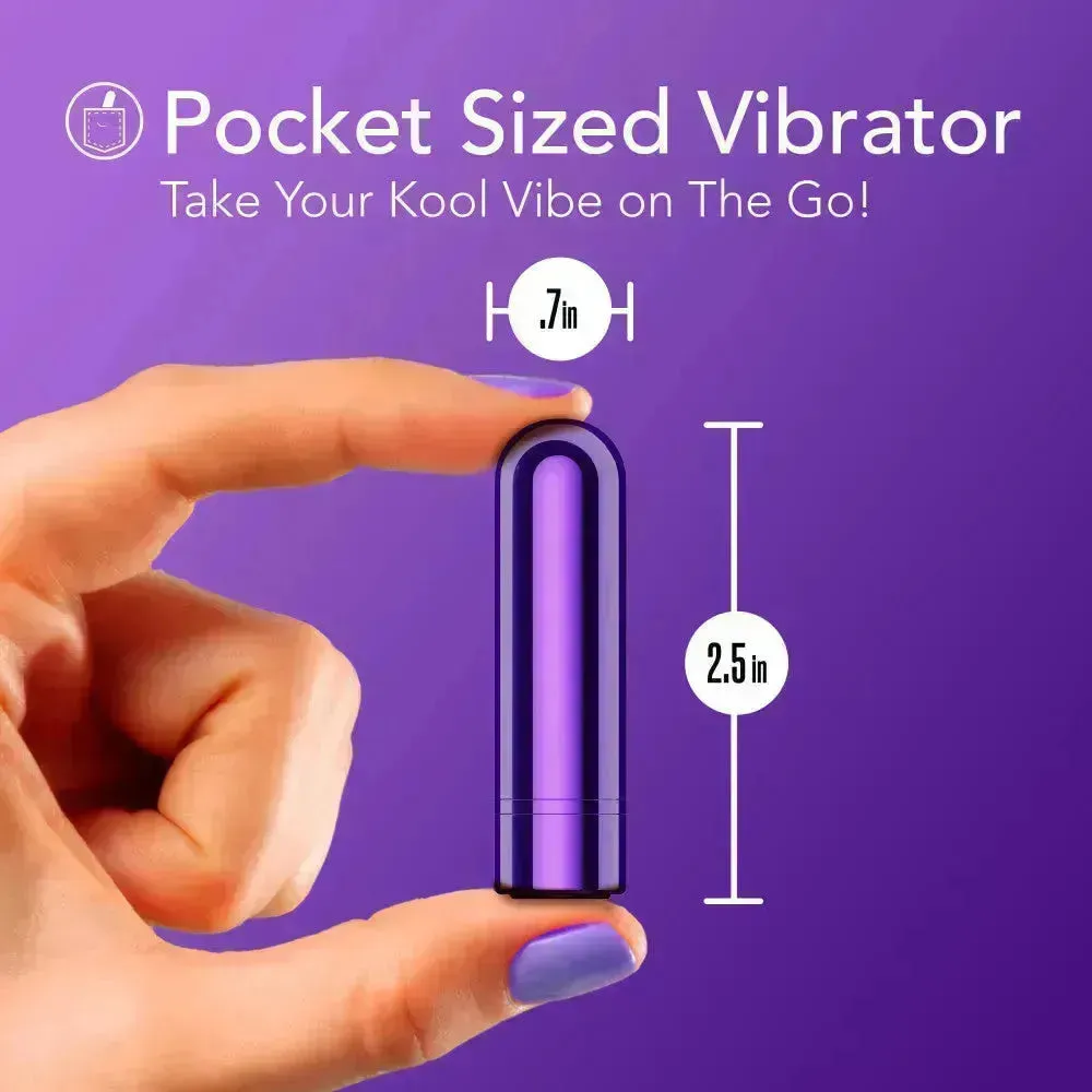 Kool Vibes - Rechargeable Mini Bullet - Grape -  6.4 cm USB Rechargeable Bullet