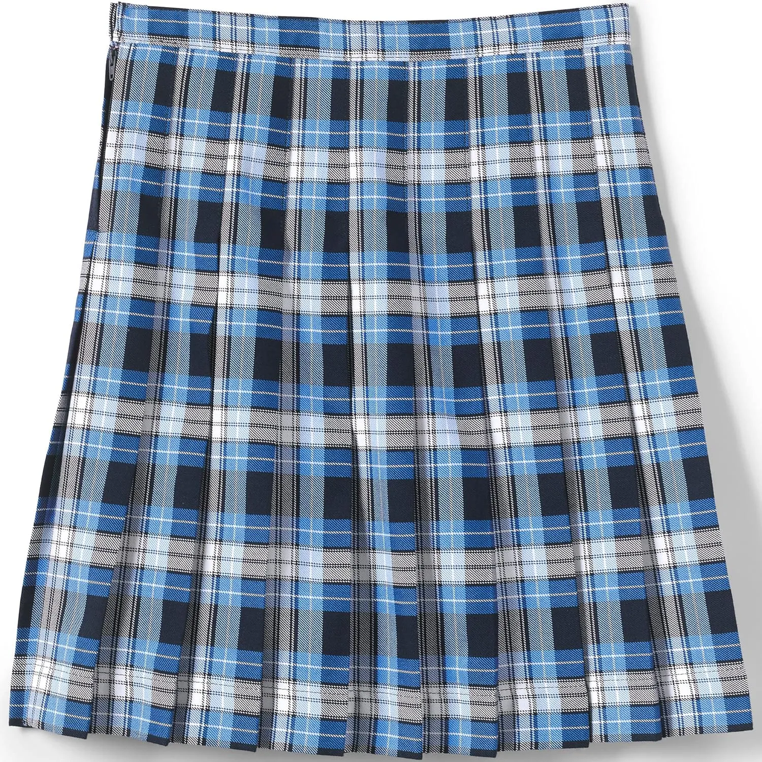 Lands' End School Uniform Girls Plaid Pleated Skirt Below The Knee