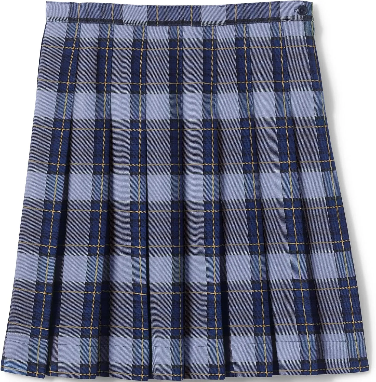 Lands' End School Uniform Girls Plaid Pleated Skirt Below The Knee