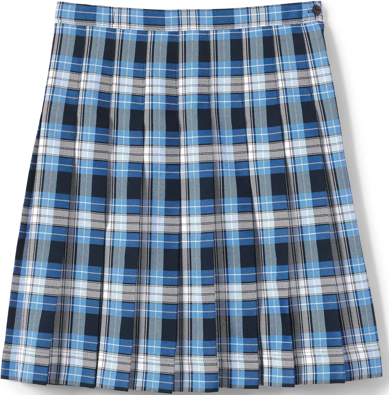 Lands' End School Uniform Girls Plaid Pleated Skirt Below The Knee
