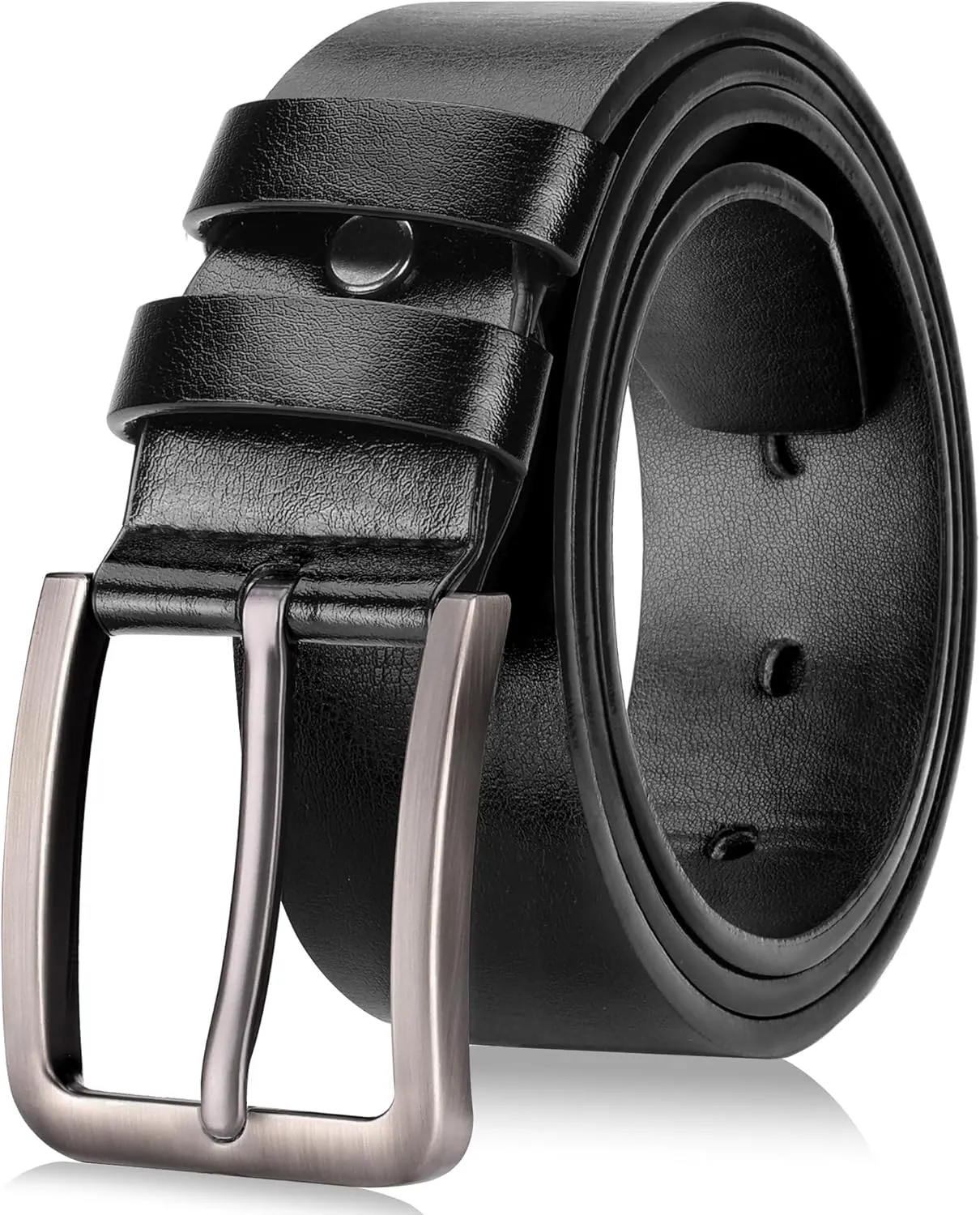 Leather Belt for Men, Mens Casual Belts for Jeans 1.4" Wide