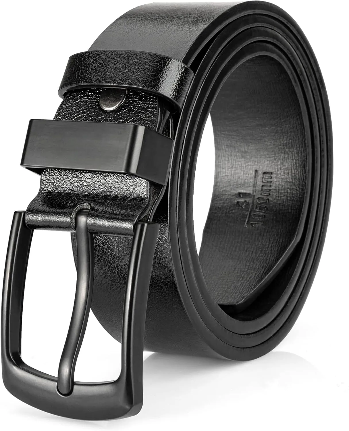 Leather Belt for Men, Mens Casual Belts for Jeans 1.4" Wide