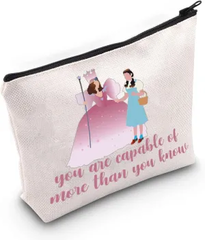 LEVLO Princess Red Slippers Cosmetic Bag Princess Movie Fans Gift Ruby Red Slippers Makeup Zipper Pouch Bag (You are a capatle)