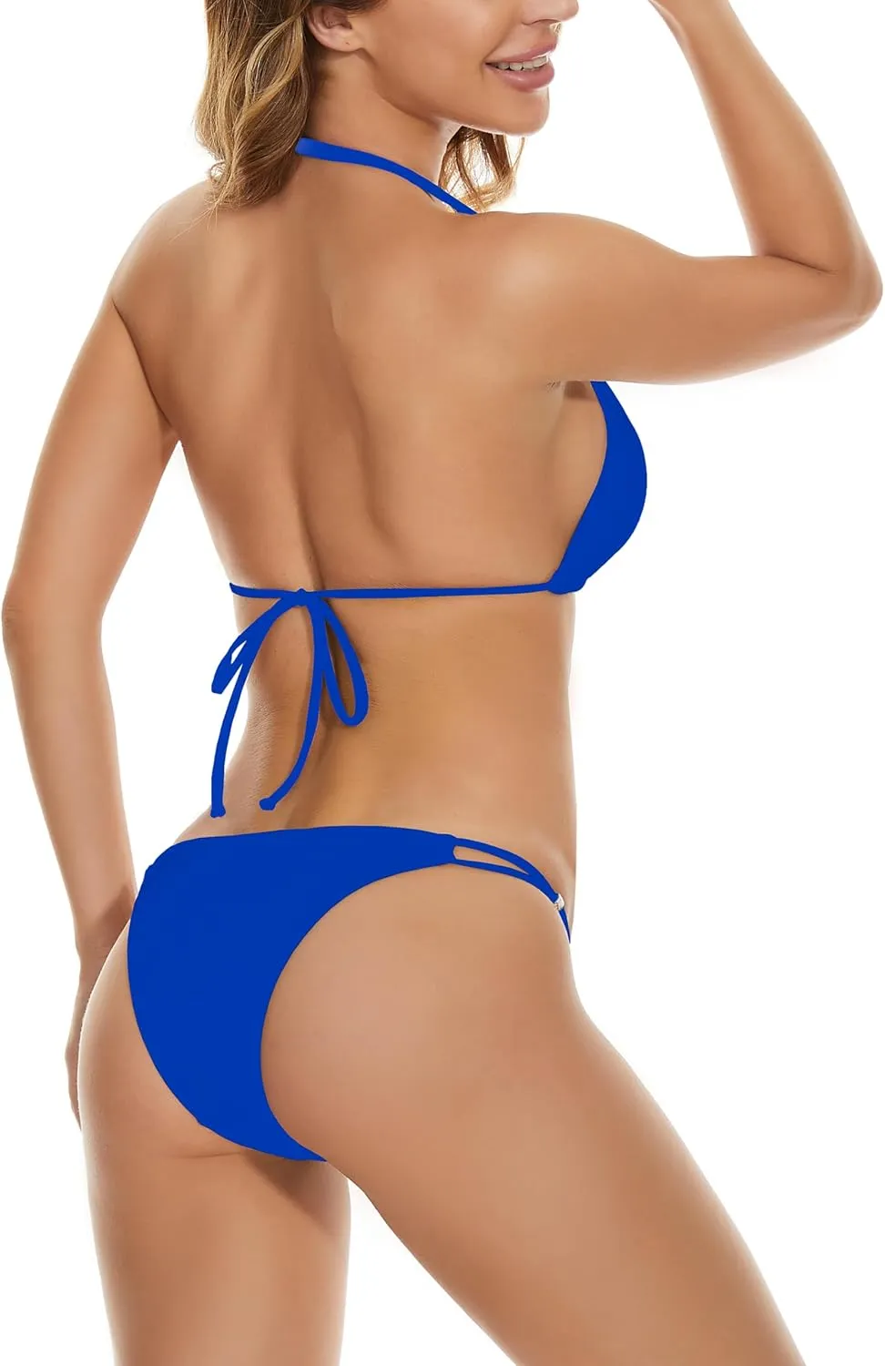 LIZENS Bikini Set for Women Tie Side Triangle String Sexy Swimsuit Womens Black Bikini Bathing Suit Tow Piece Bikinis Sets