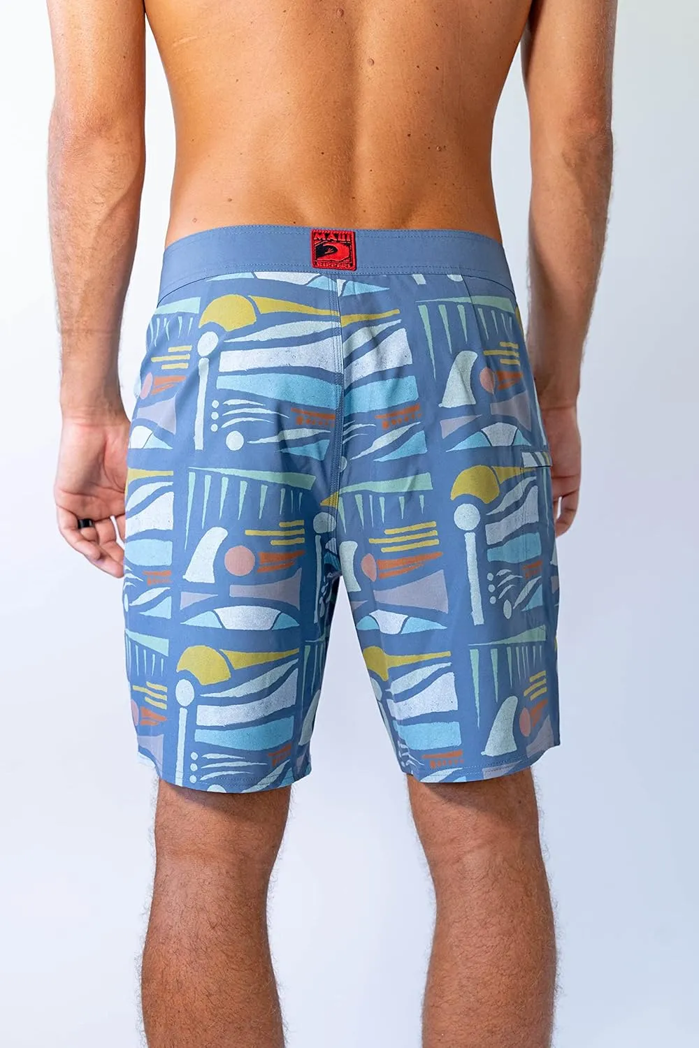 Maui Rippers Men's 18"-19" 4-Way Stretch Boardshorts Swim Trunks