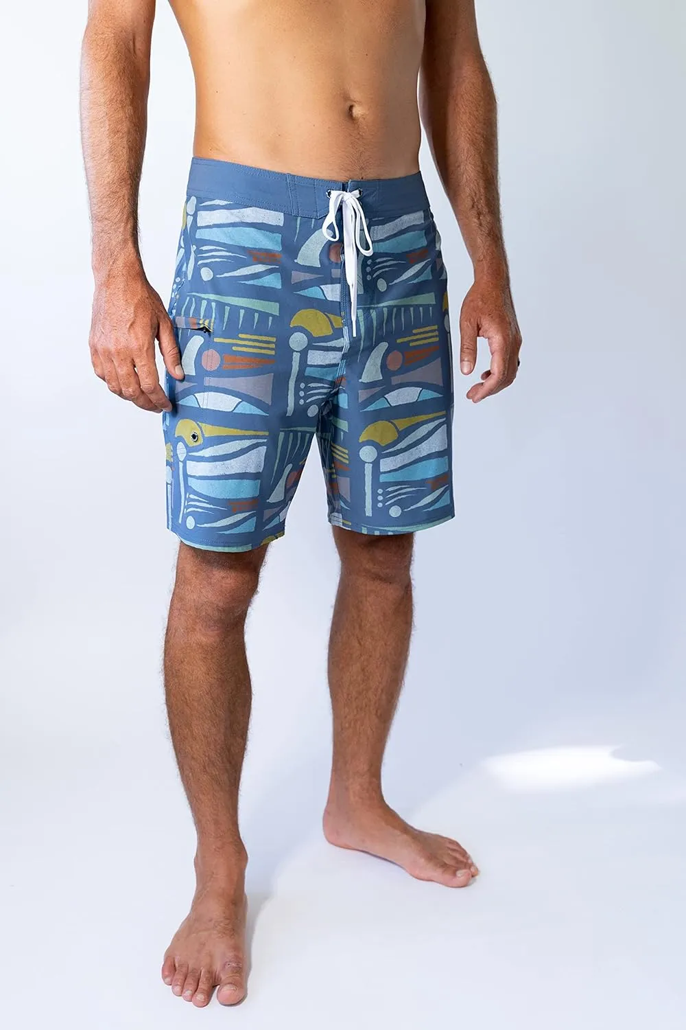 Maui Rippers Men's 18"-19" 4-Way Stretch Boardshorts Swim Trunks