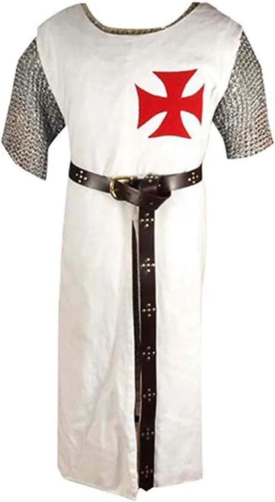 Medieval Knight Crusader Cloak Tunic And Caps Cosplay Costume Historical Dress Size (S-6XL)