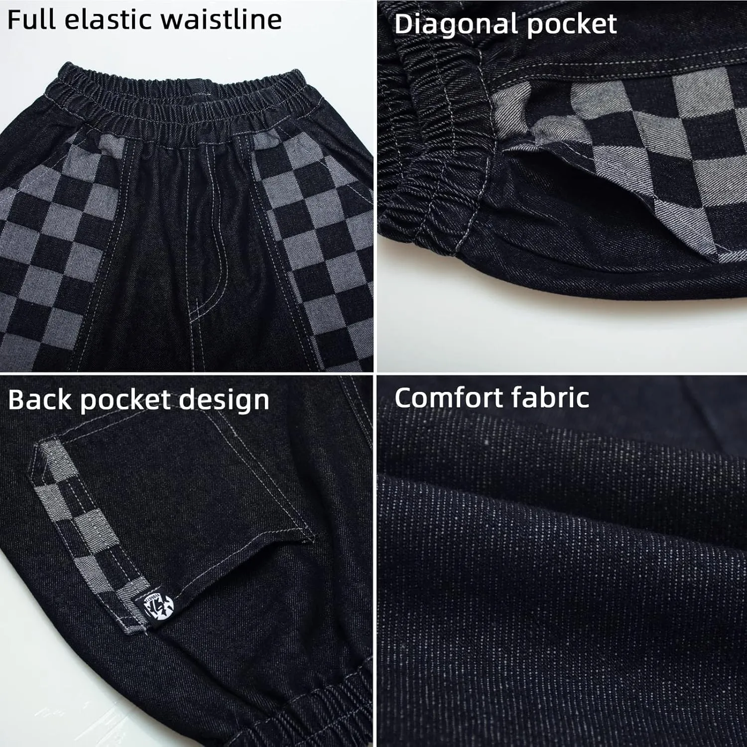 MEILONGER Boys Elastic Waist Jeans Stretch Fashion Denim Pants Size 8,10-12,14-16,18-20