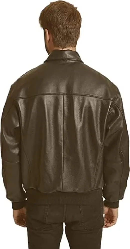 Men Air Force A2 Leather Flight Bomber Jacket Genuine Leather jacket for Men's Aviator Leather Bomber Jacket