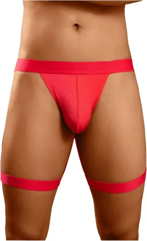 Men Sexy Thong Hollow Out Underwear G-String Leggings Supporter Leg Strap Thong Lingeire Lingerie