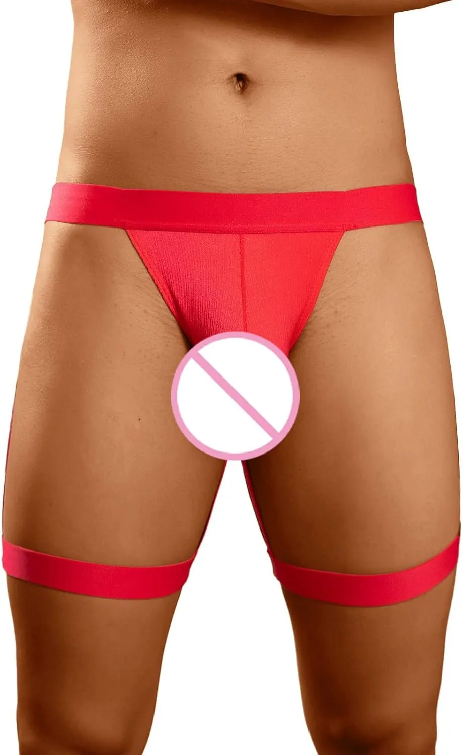 Men Sexy Thong Hollow Out Underwear G-String Leggings Supporter Leg Strap Thong Lingeire Lingerie