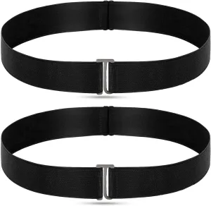 No Show Invisible Elastic Belt for Women Men, Elastic Web Strap Waist Stretch Belt with Flat Buckle
