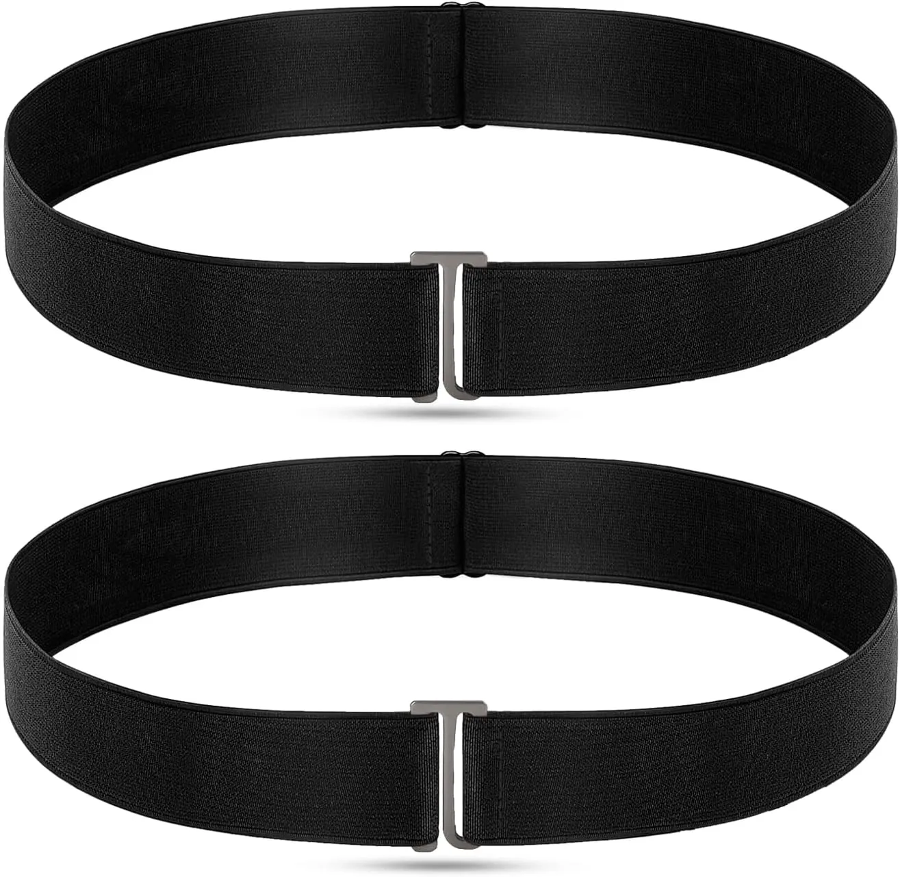 No Show Invisible Elastic Belt for Women Men, Elastic Web Strap Waist Stretch Belt with Flat Buckle