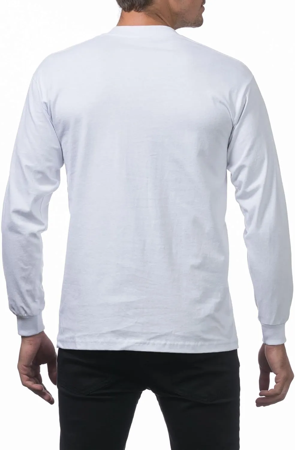 Pro Club Men's Heavyweight Cotton Long Sleeve Crew Neck T-Shirt