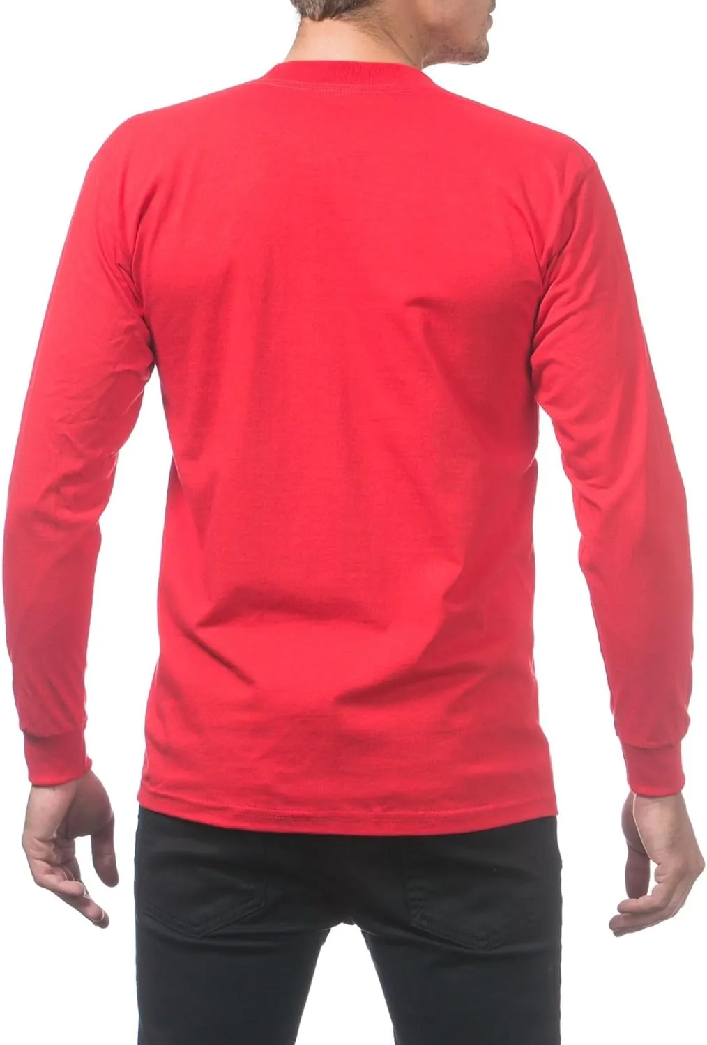 Pro Club Men's Heavyweight Cotton Long Sleeve Crew Neck T-Shirt