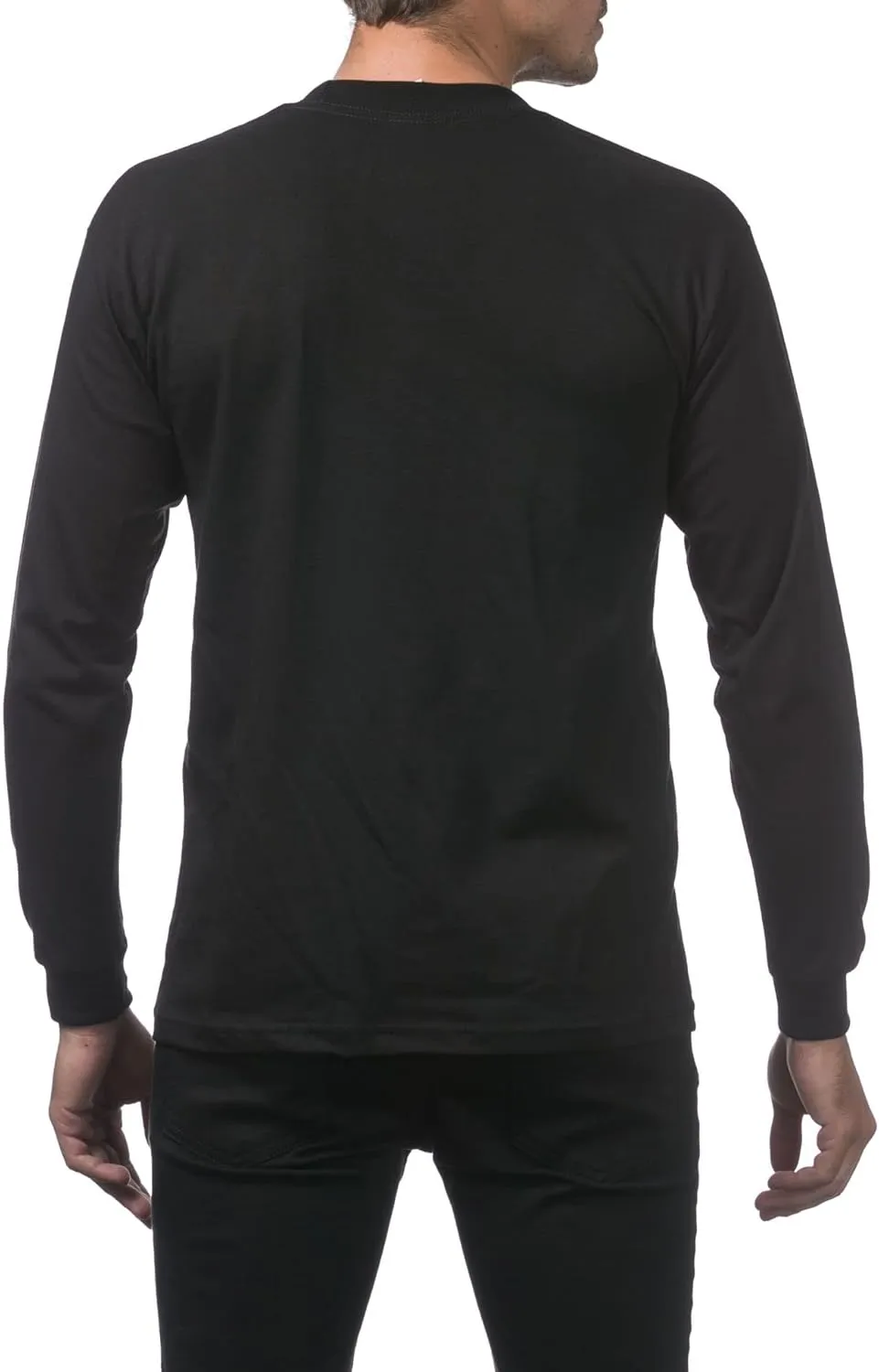 Pro Club Men's Heavyweight Cotton Long Sleeve Crew Neck T-Shirt